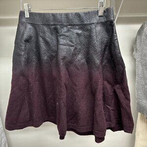 3.1 Phillip Lim Coated Wool Skirt Size XS Mini Aline High Rise Burgundy